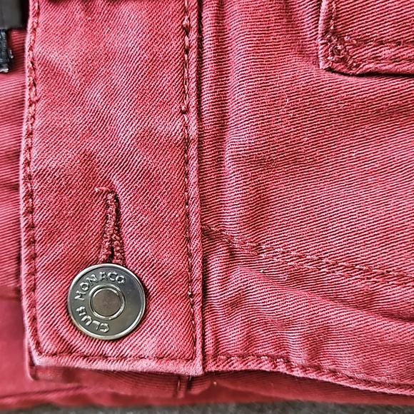 Club Manaco Straight Leg Pants - Burgundy, Size 10 - Picture 4 of 7